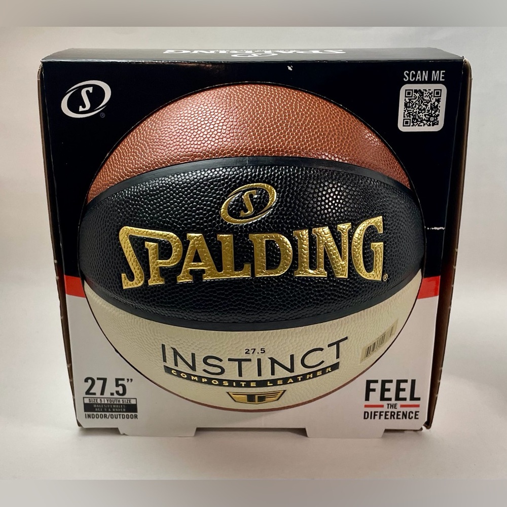 🆕 Spaulding Instinct Composite Leather Indoor/ Outdoor 27.5” Basketball